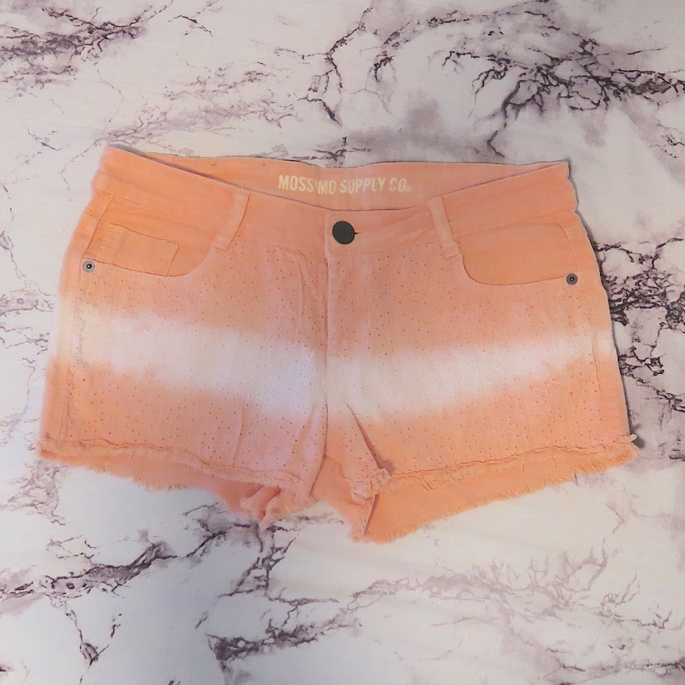 Orange Jean Shorts